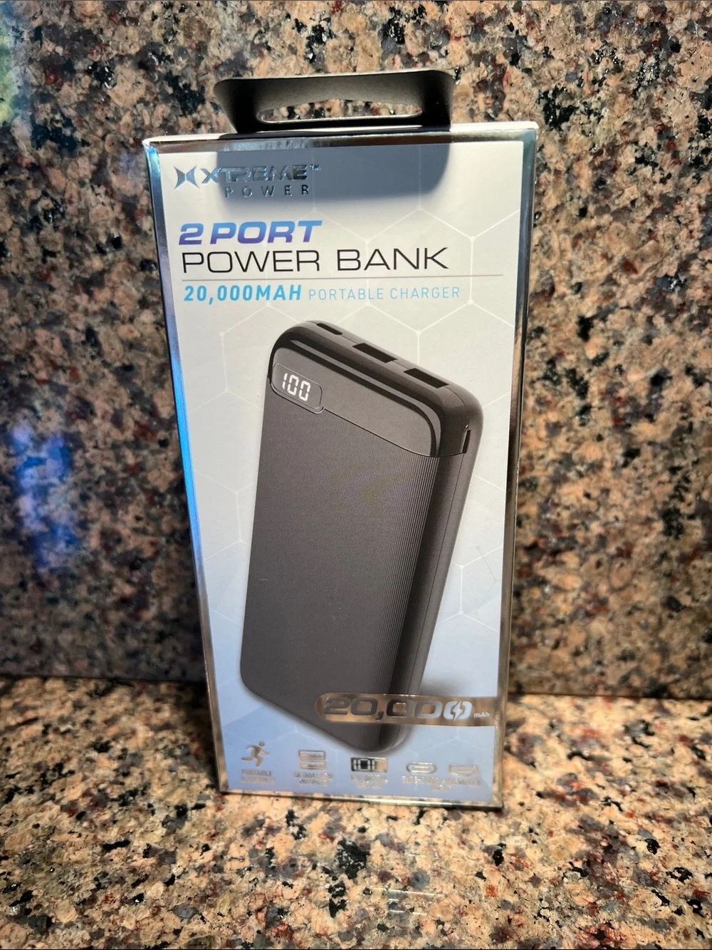 20,000mAh 2-Port Power Bank - portable charger. Black by  Xtreme Power
